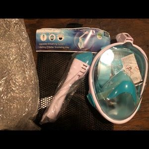 Snorkeling Face mask and Mesh Tote S/M